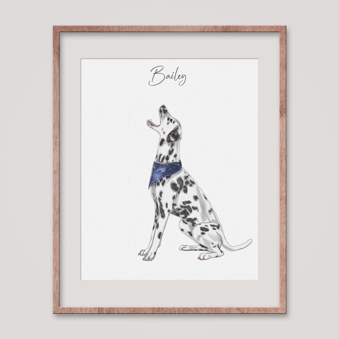 Hand Painted Dog Portrait From Photo Custom Dog Drawing Loss Of Dog Gift Dog Memorial Gift Minimal Watercolor Tiny Painting From Photo - Image 3