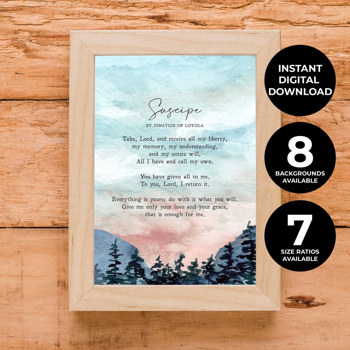 Suscipe St Ignatius of Loyola Religious Art Print