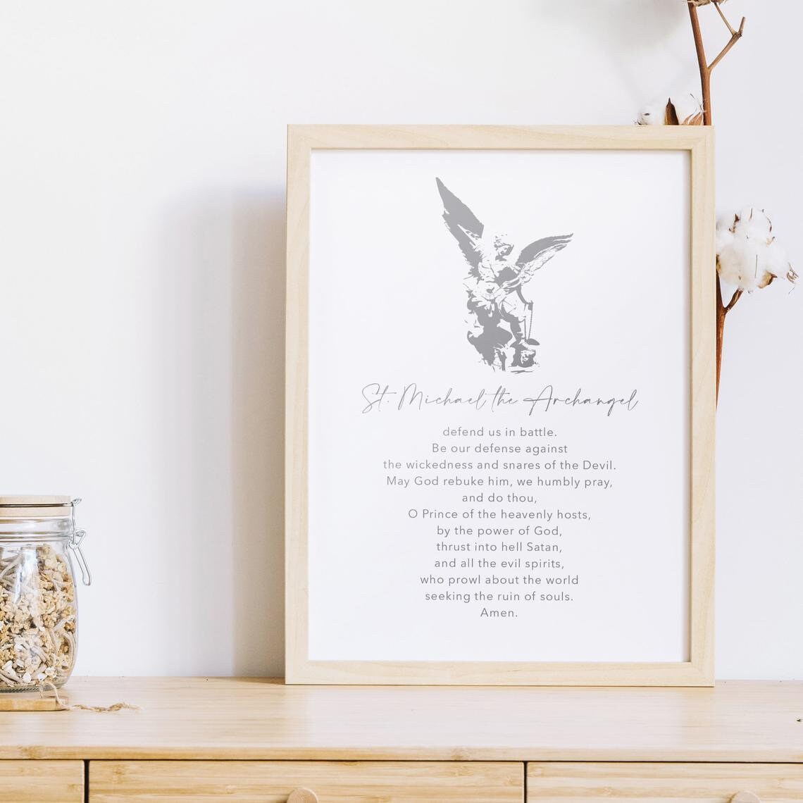 Prayer To St Michael The Archangel Catholic Art Print