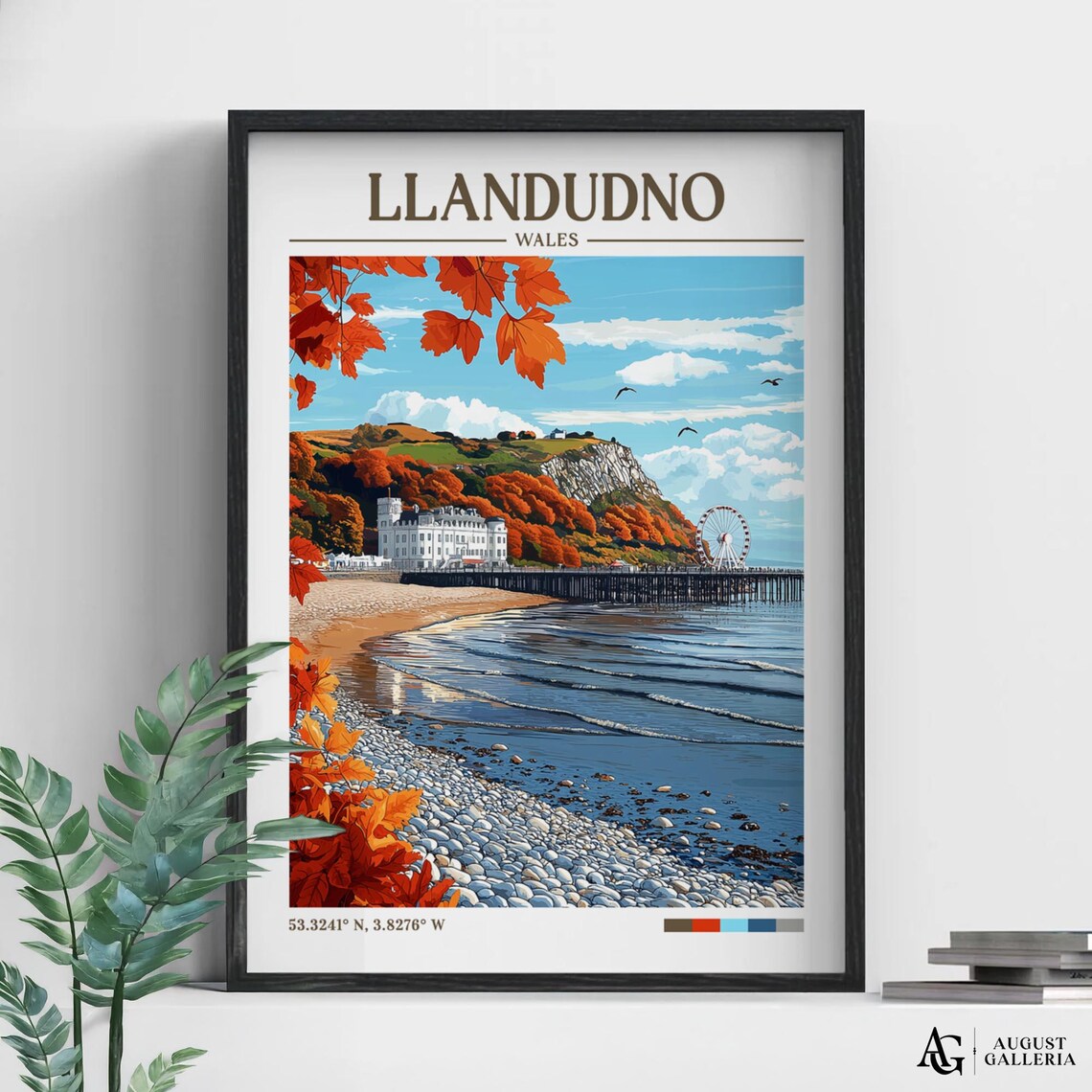 Llandudno Wales Retro Travel Poster Print