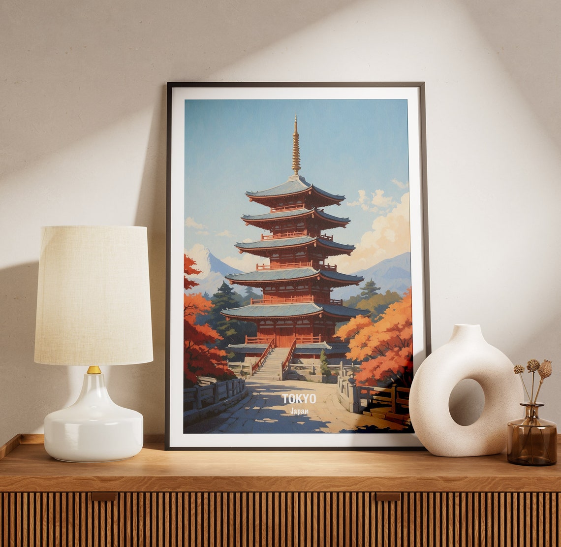 Tokyo Japan Travel Poster Tokyo City Print Tokyo Wall Art Gift For Travelers Home Decor Japan Art Print Tokyo Skyline - Image 3