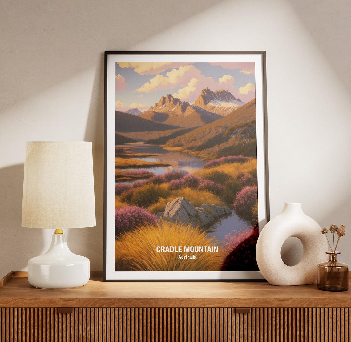 Cradle Mountain Tasmania Sunset Alpine Lake Australia Scenic Poster - Image 3