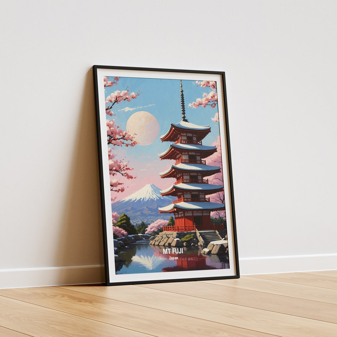Mount Fuji Chureito Pagoda Cherry Blossom Japan Travel Poster - Image 5