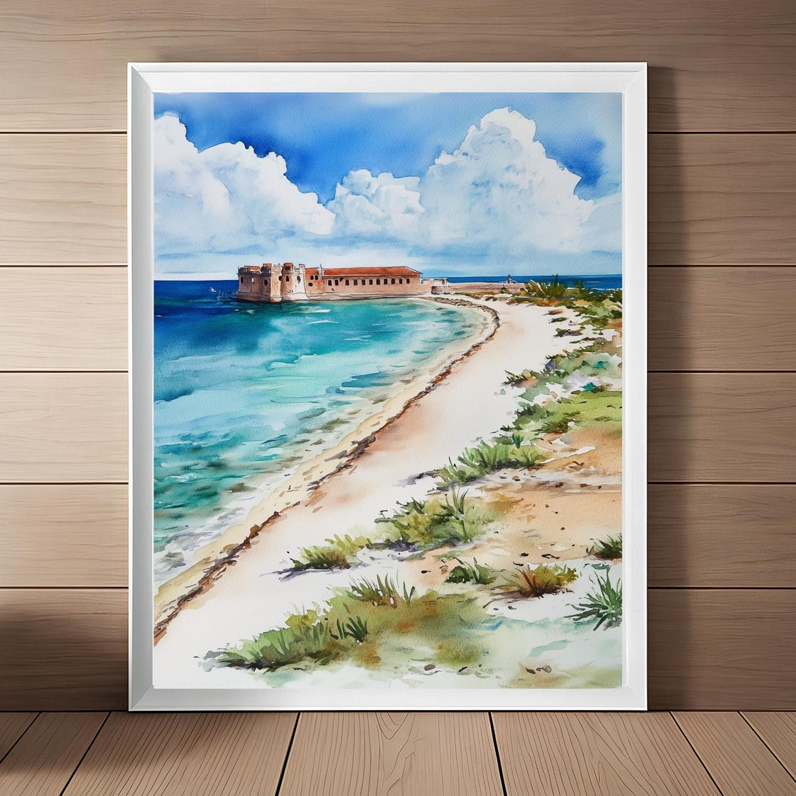 Fort Jefferson Dry Tortugas Island Beach Turquoise Water Wall Art