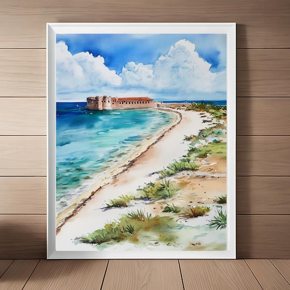 Fort Jefferson Dry Tortugas Island Beach Turquoise Water Wall Art