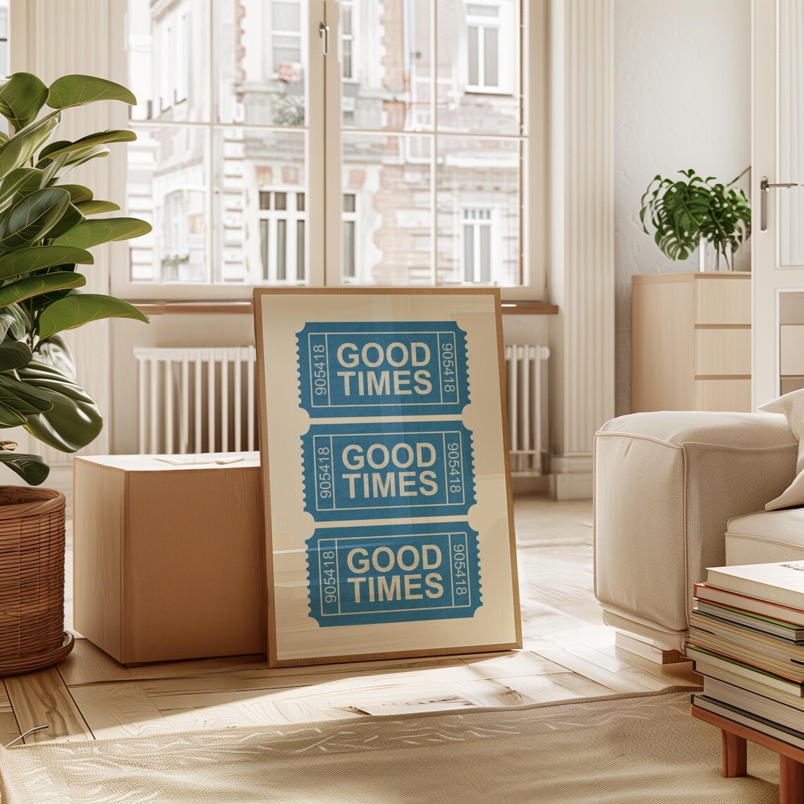 Good Times Ticket Vintage Art Print, Retro Wall Art - Image 4