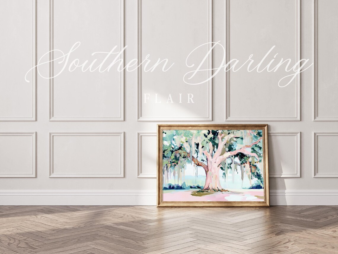 Live Oak Tree Painting, Southern Landscape Art Print - Image 3