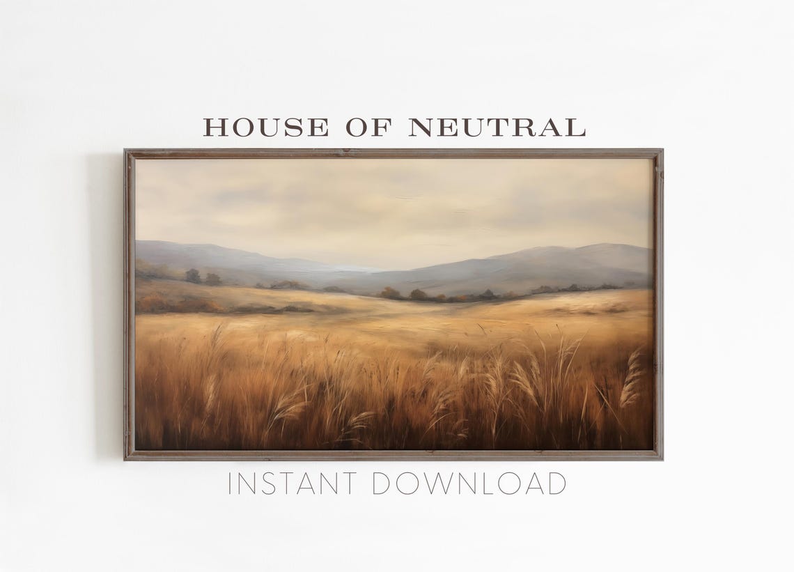 Frame Tv Art Fall Landscape Dark Moody Fall Tv Art Rustic Fall Vintage Autumn Field Autumn Fall Thanksgiving 169 Ratio Tv11