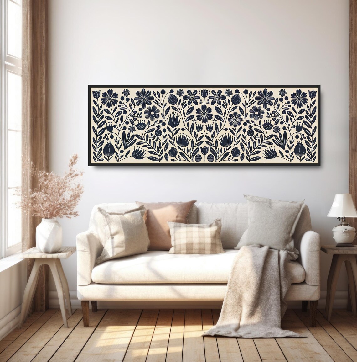 Panoramic Floral Botanical Art Print, Minimalist Boho - Image 5