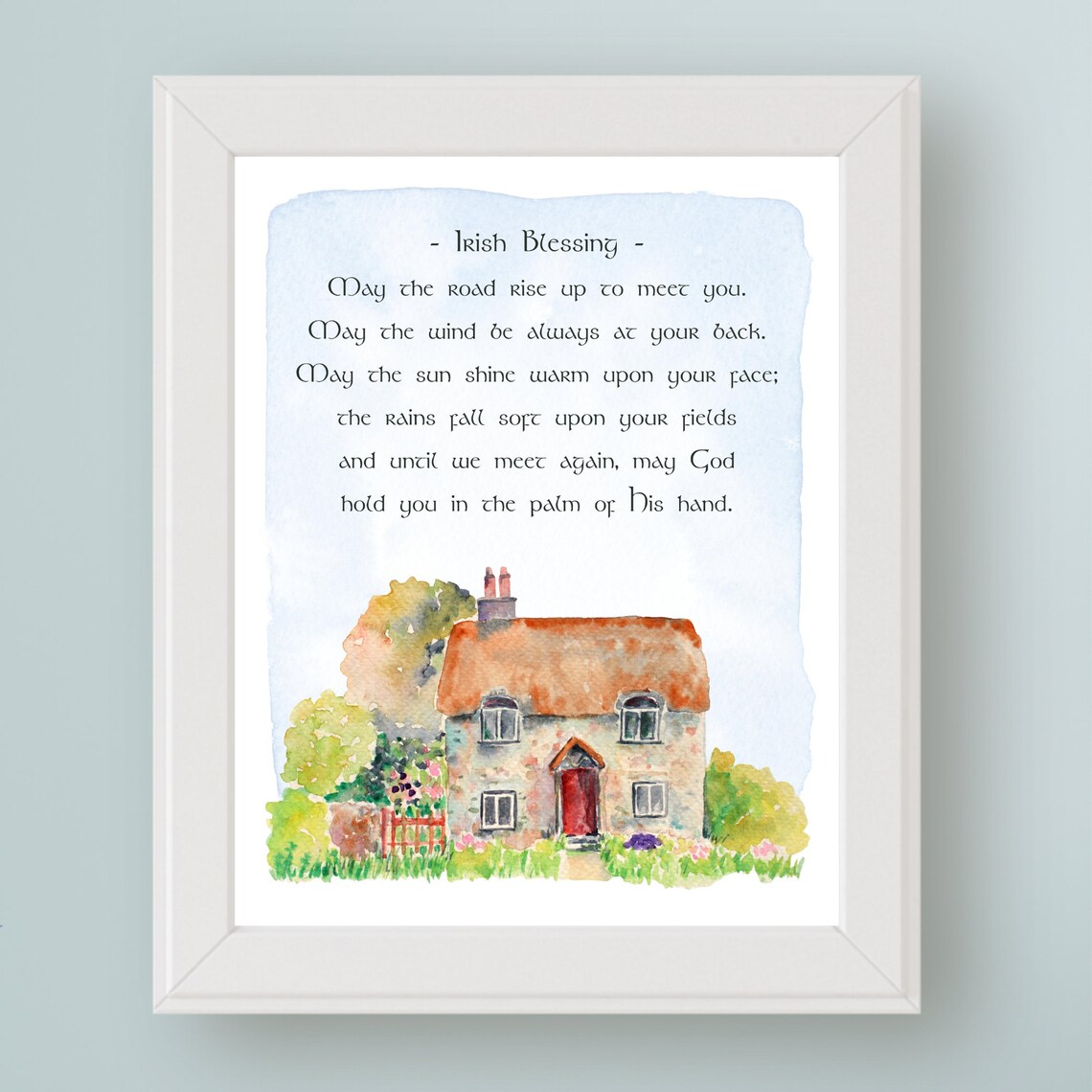 Irish Blessing Art Print, Ireland Travel Wall Decor