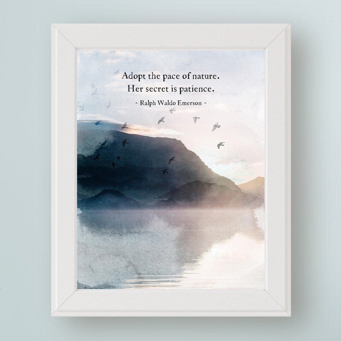 Ralph Waldo Emerson Nature Quote Art Print, Forest Bathing
