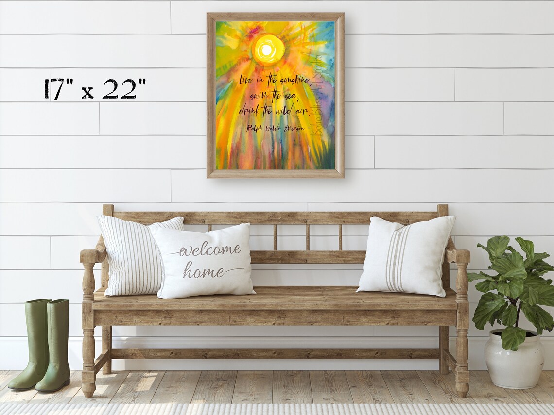 Ralph Waldo Emerson Quote, Nature-Inspired Art Print - Image 2