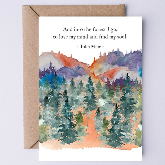 John Muir Quote Nature Card for Retirement