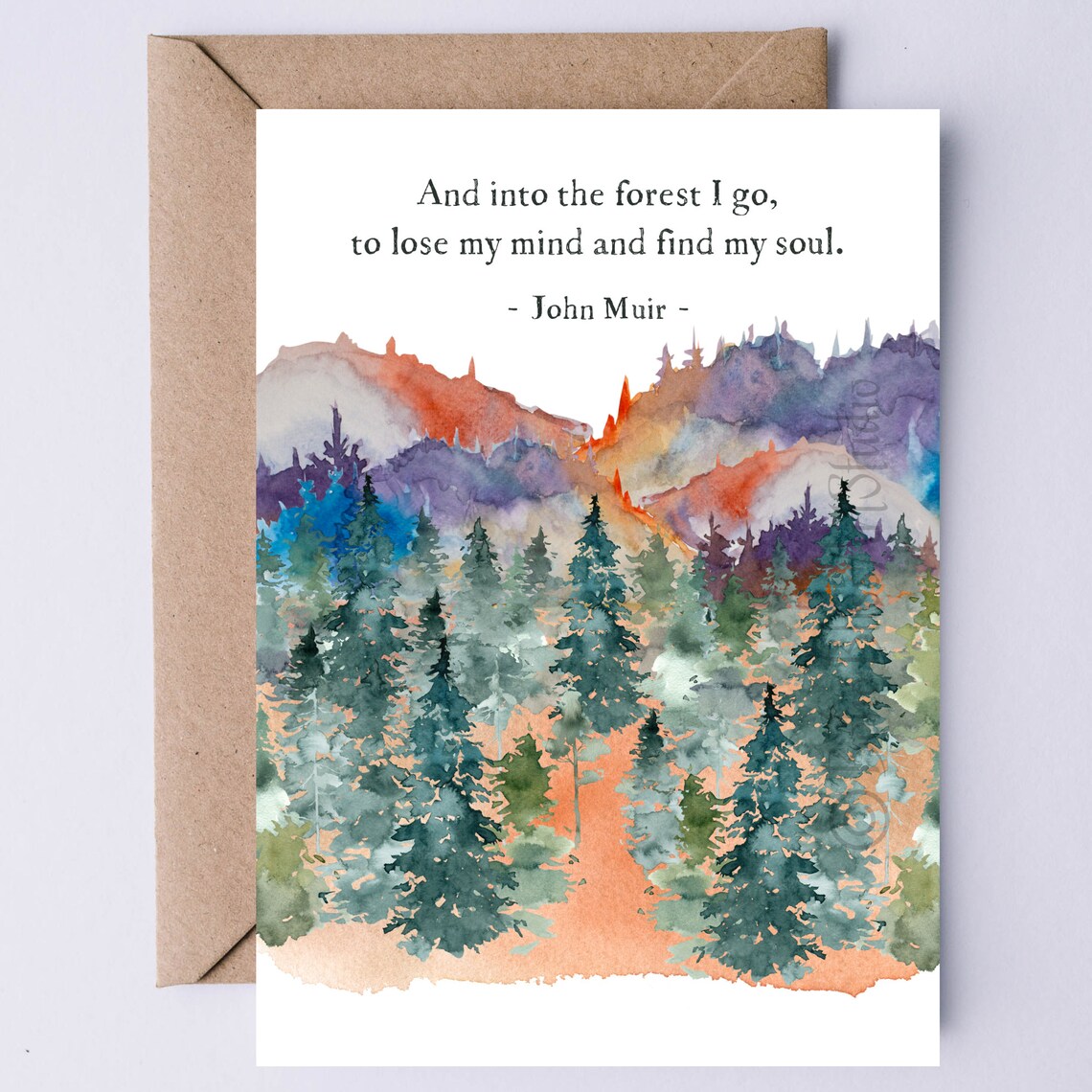 John Muir Quote Nature Card for Retirement