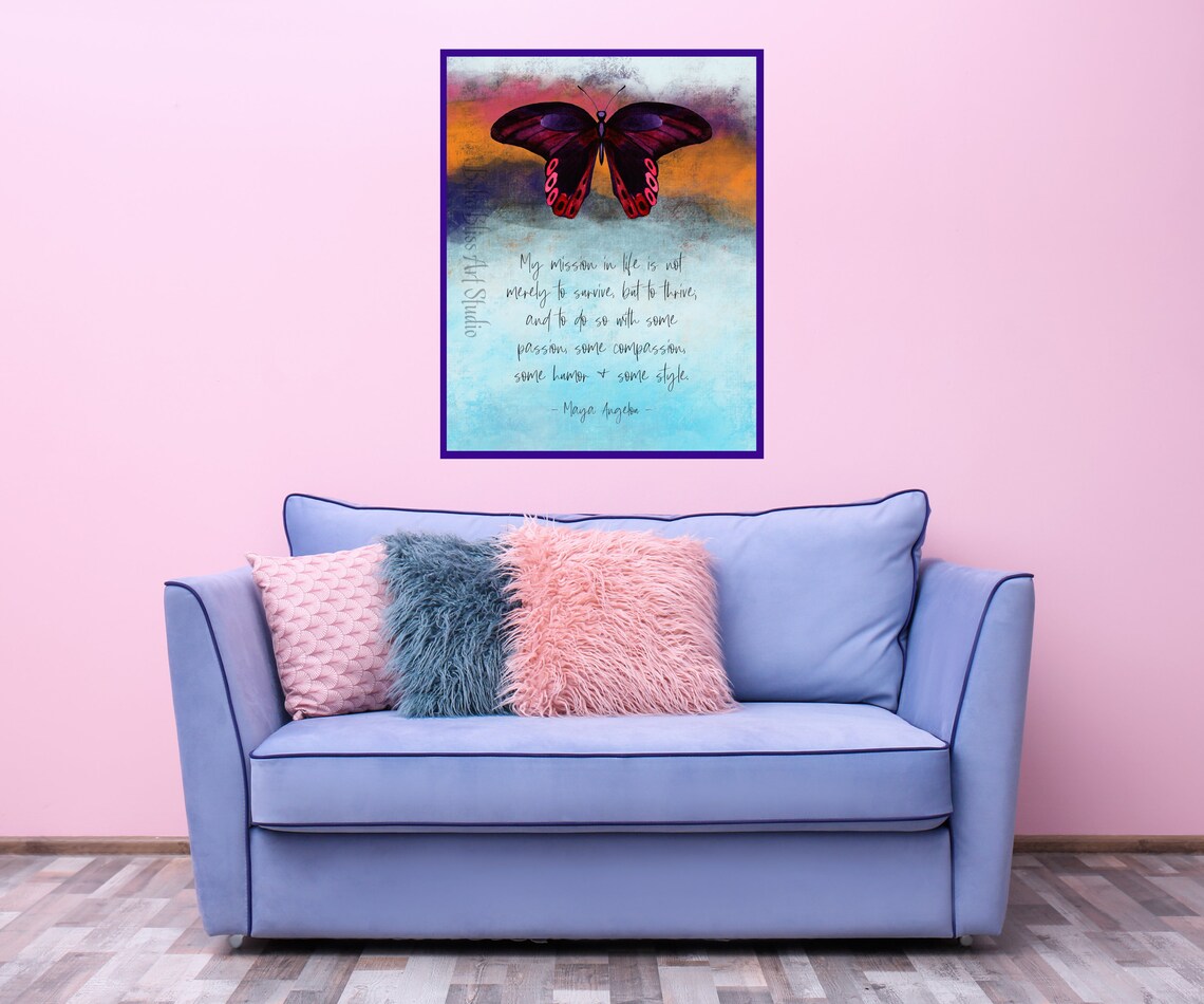 Maya Angelou Quote Art Print, Graduation Gift - Image 2