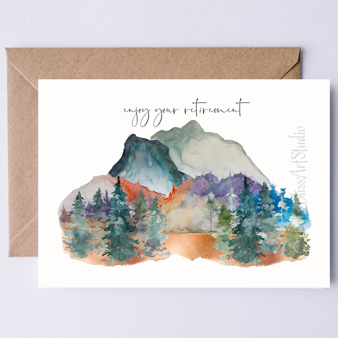Retirement Card, Nature Greeting Card for Tree Huggers