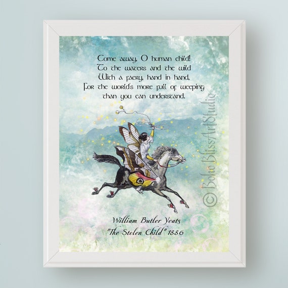 William Butler Yeats Poem Quote Art Print