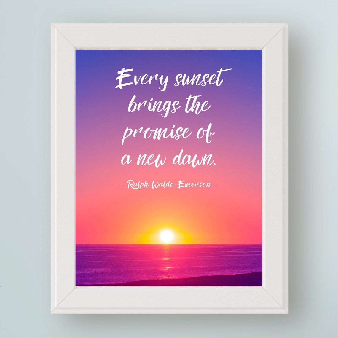 Ralph Waldo Emerson Quote Art Print, Faith and Hope