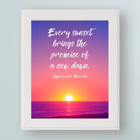 Ralph Waldo Emerson Quote Art Print, Faith and Hope