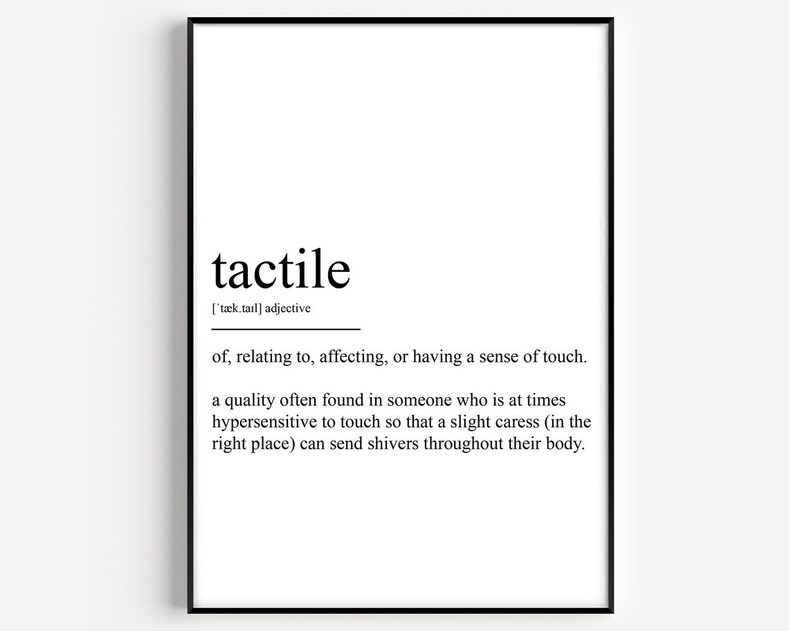 Tactile Dictionary Definition Romantic Word Art Typography Poster