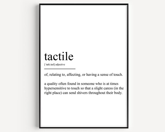 Tactile Dictionary Definition Romantic Word Art Typography Poster
