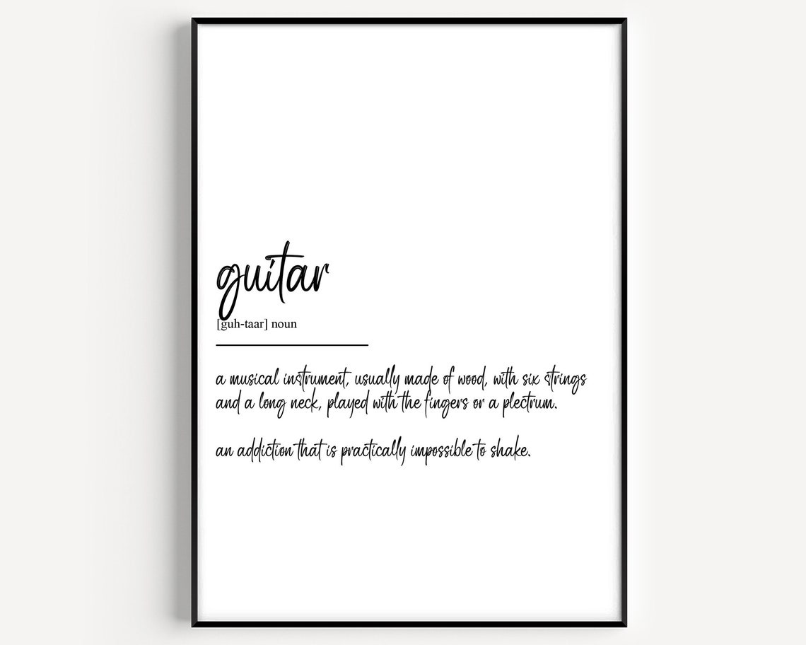 Guitar Definition Art Print