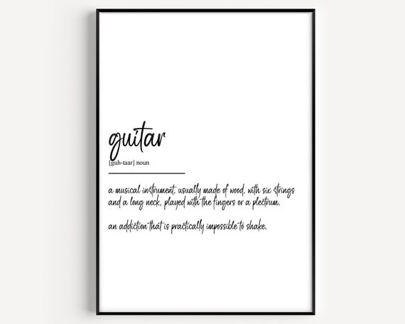 Guitar Definition Art Print