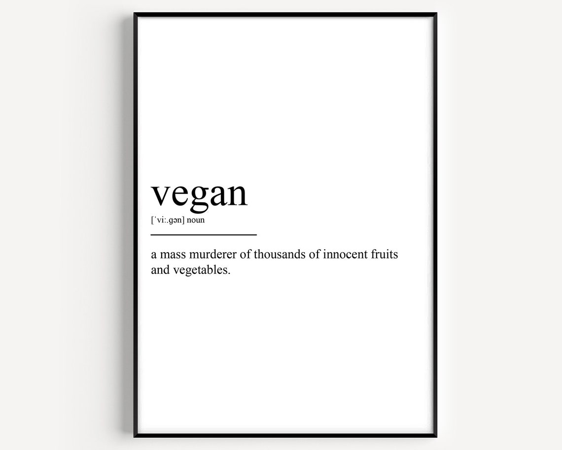Vegan Definition Poster Print