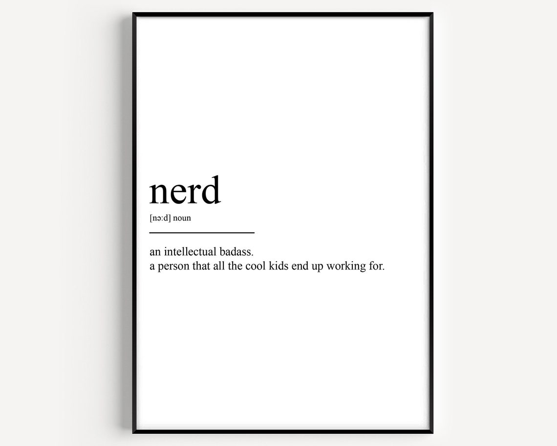 Nerd Definition Art Print