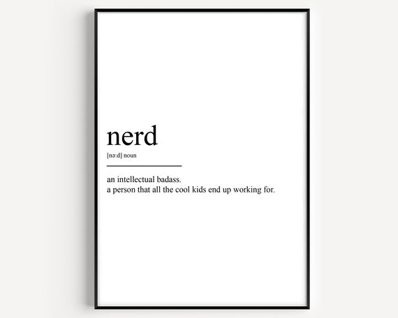 Nerd Definition Art Print