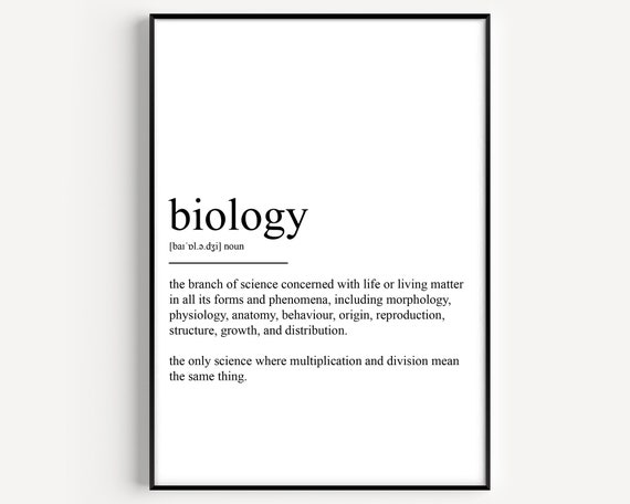 Biology Definition Art Print