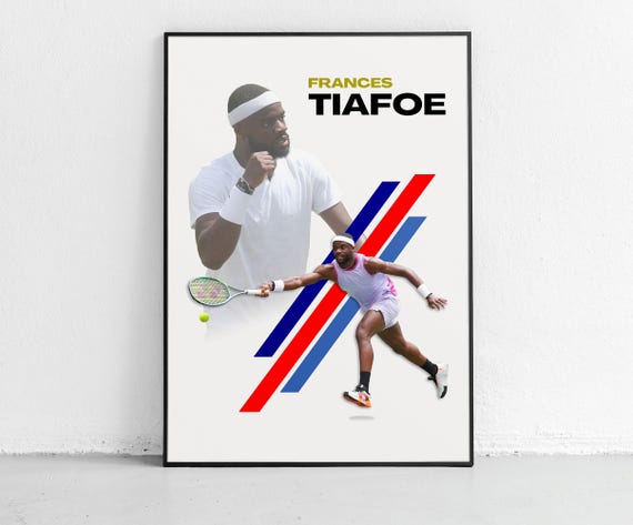 Tiafoe Poster Frances Tiafoe Tennis Poster Minimalist Design Us Open Poster Download