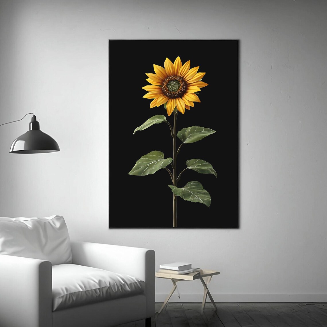 Sunflower Photo Botanical Minimal Modern Art Print - Image 3