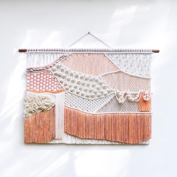 Macrame Wall Hanging Macraweaves Bohemian Decoration Woven Wall Hanging Macrame Mural Housewarming Gift Headboard Decor Handmade Gift