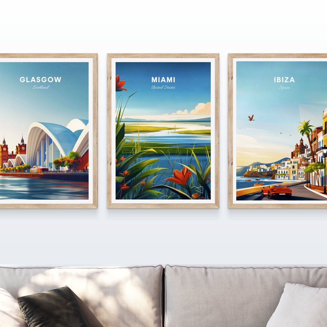Miami Florida Wetlands Sunset Nature Birds Wildlife Travel Poster - Image 4