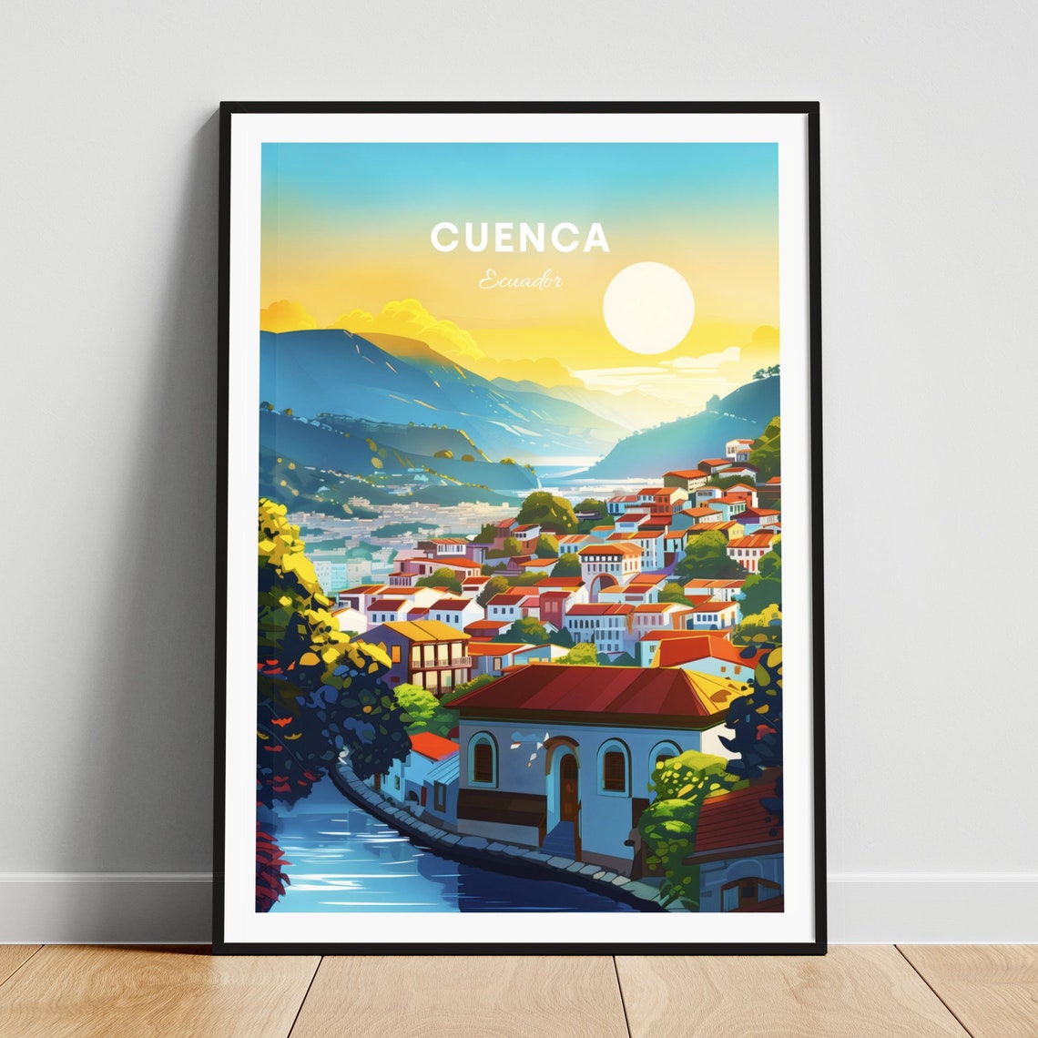 Cuenca Travel Print Ecuador Wall Art Cuenca Poster Azuay Poster Personalized Gift Poster Minimalist Poster Wedding Gift