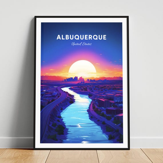 Albuquerque Travel Print Us Travel Poster Albuquerque Poster Albuquerque New Mexico Poster Personalized Gift Wedding Gift Custom Text