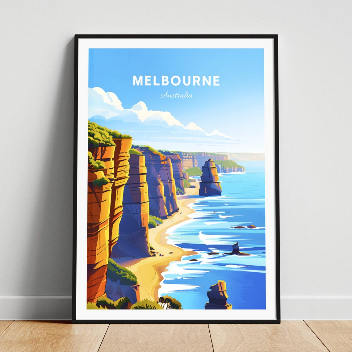 Melbourne Australia Twelve Apostles Coast Limestone Stacks Poster