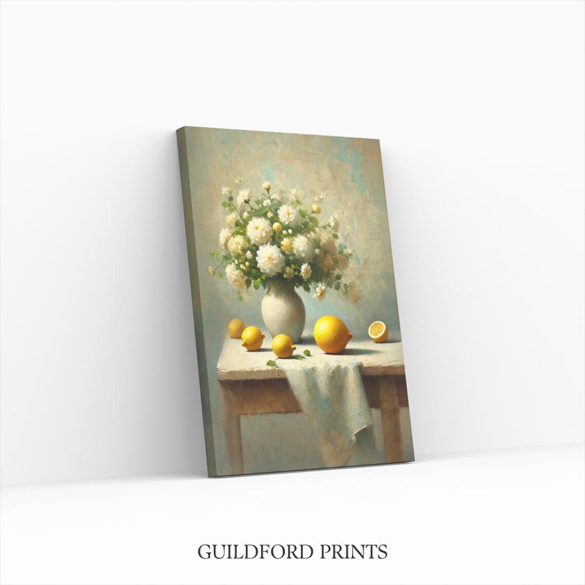 Vintage Lemon Still Life, French Country Art Print - Image 3