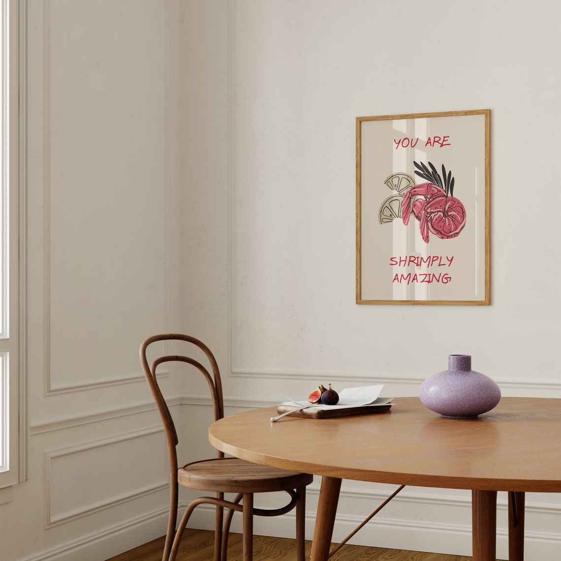 You Are Shrimply Amazing Red Shrimp Pun Seafood Kitchen Poster - Image 2