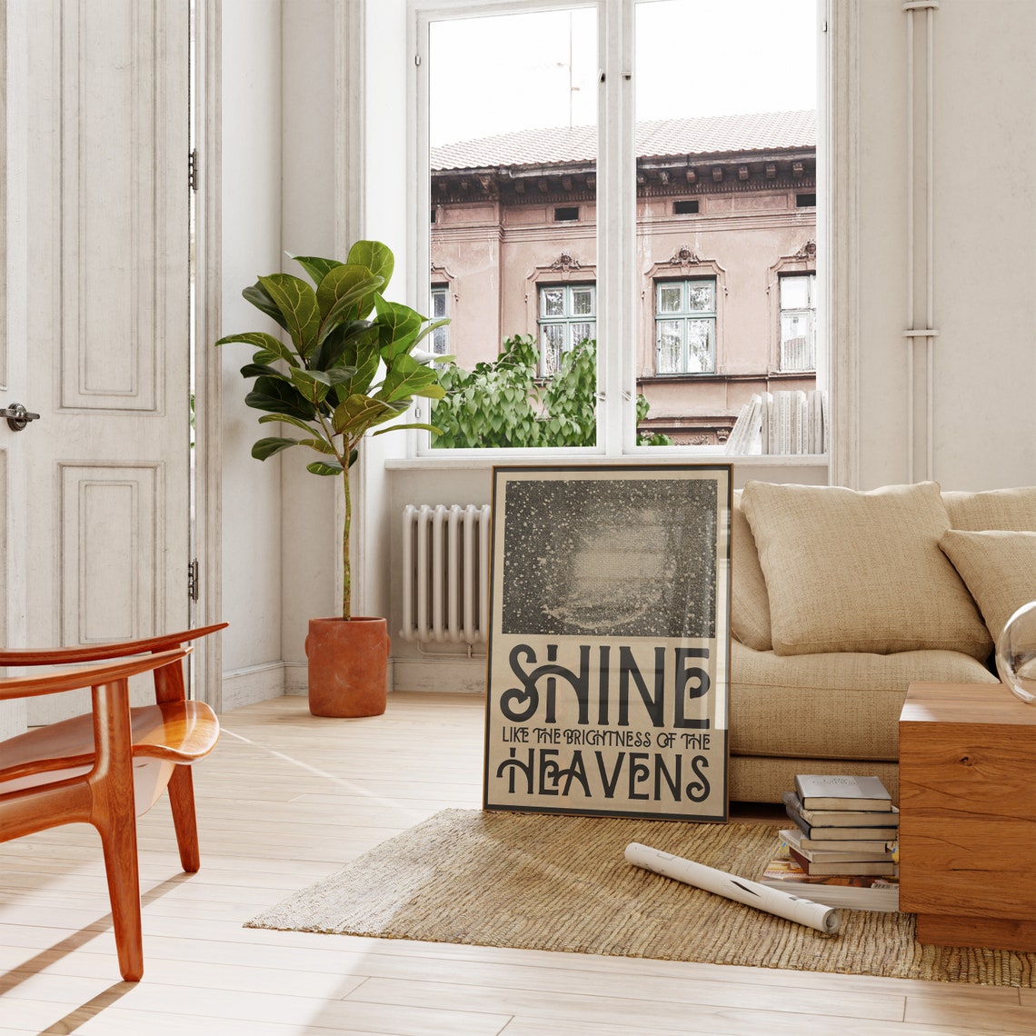 Shine Like The Brightness Of The Heavens Scripture Decor Poster - Image 2