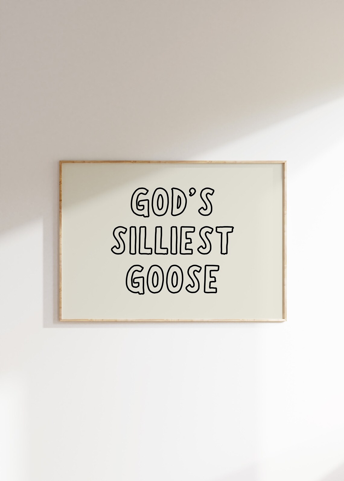 God's Silliest Goose Playful Christian Humor Faith Quote Poster - Image 4