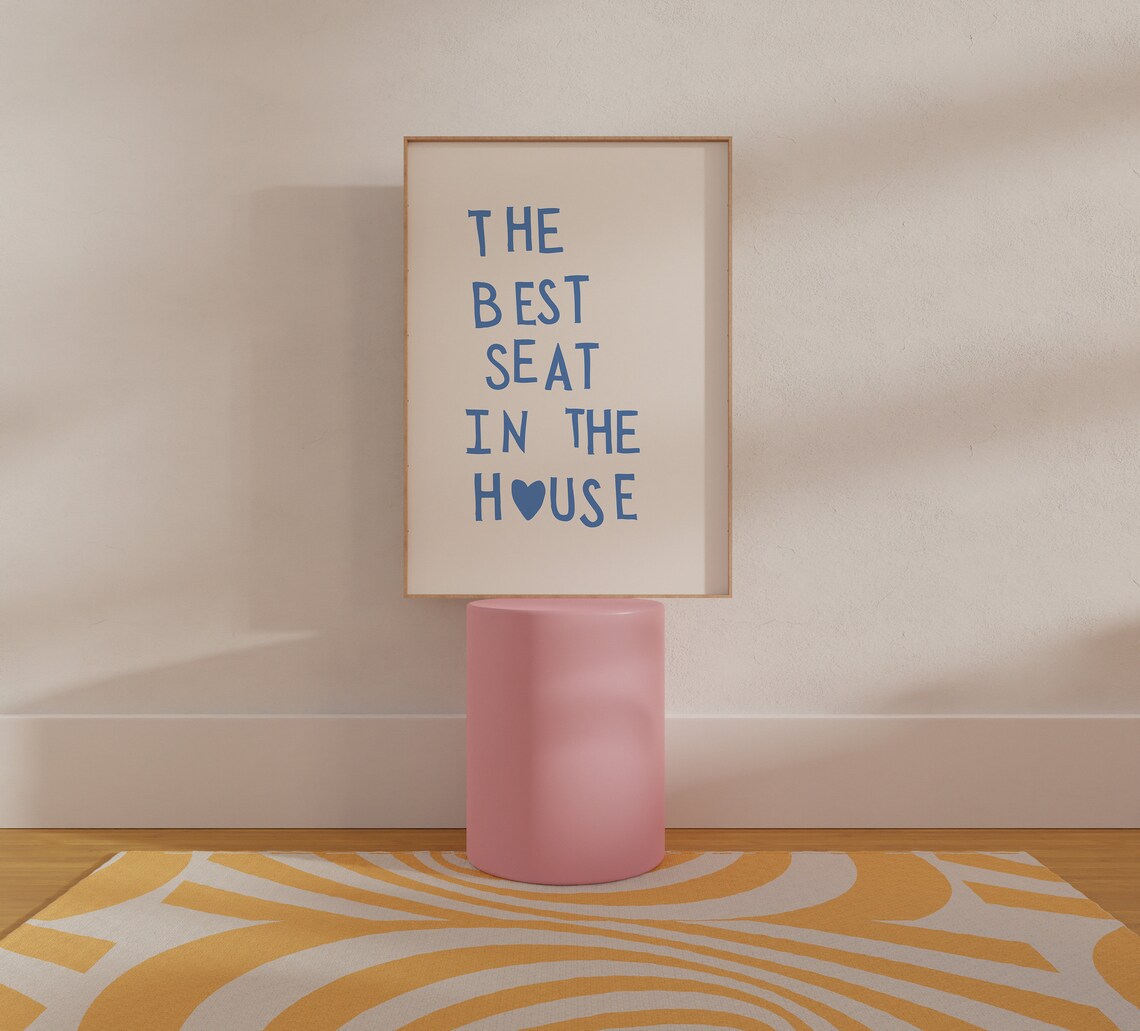 Funny Toilet Minimalist Heart Bathroom Poster - Image 2