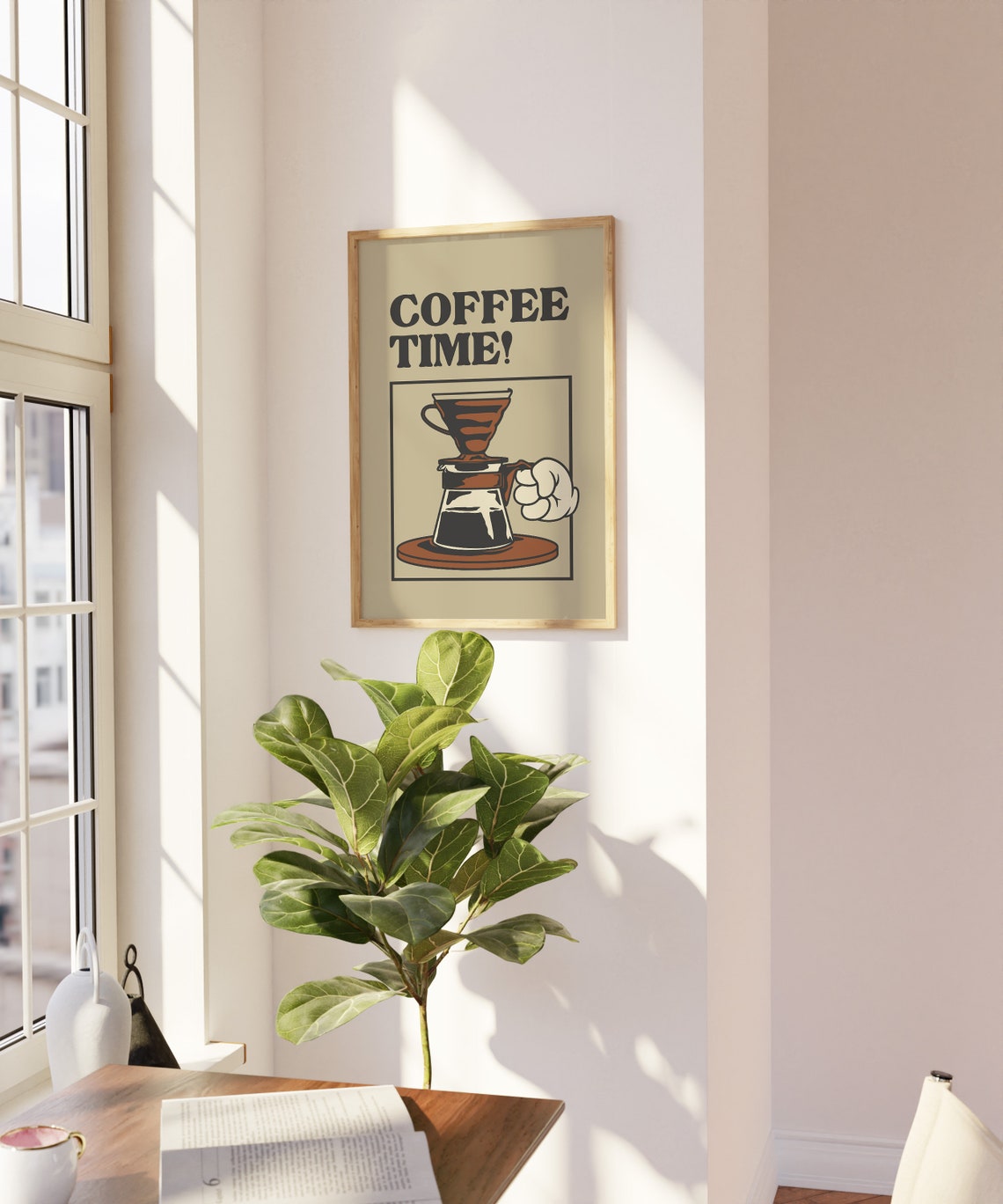 Coffee Time Pour Over Poster Retro Kitchen Cafe Decor Vintage Sign - Image 2