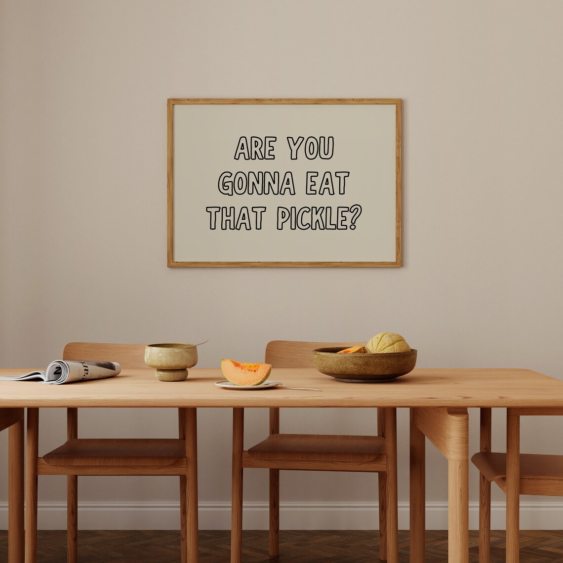 Funny Pickle Print, Trendy Kitchen Poster - Image 2
