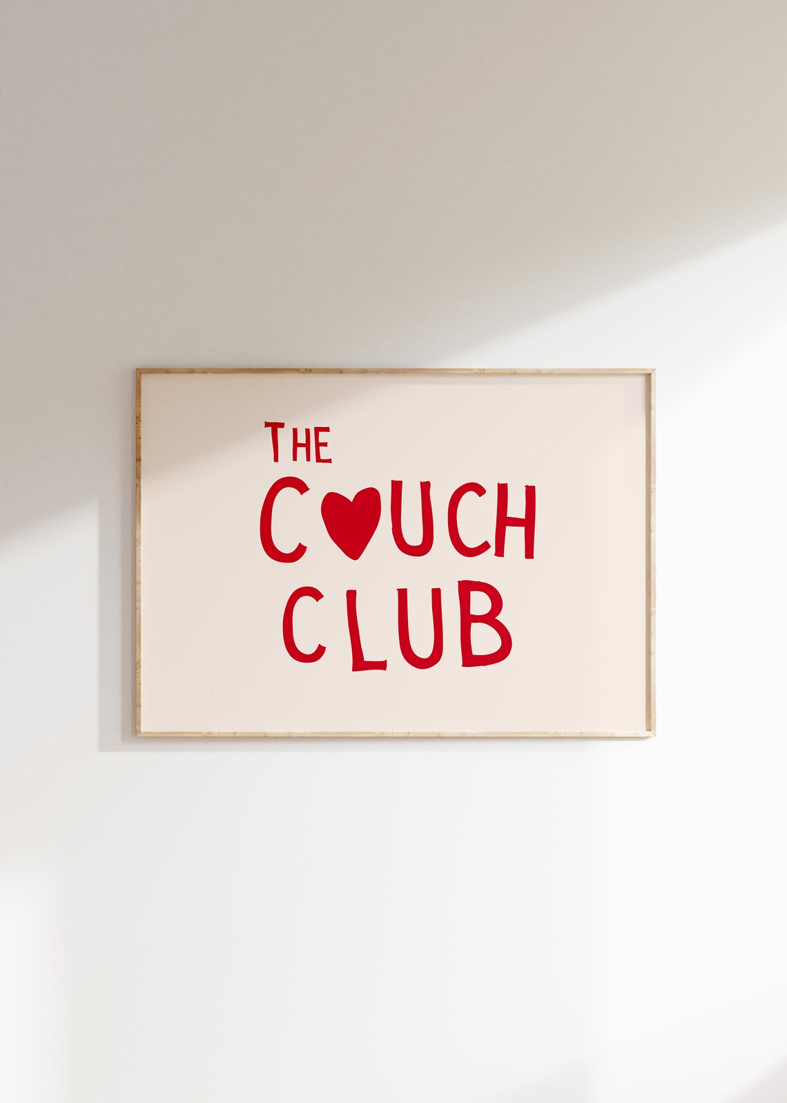 Couch Club Landscape Heart Quote Art Poster - Image 4