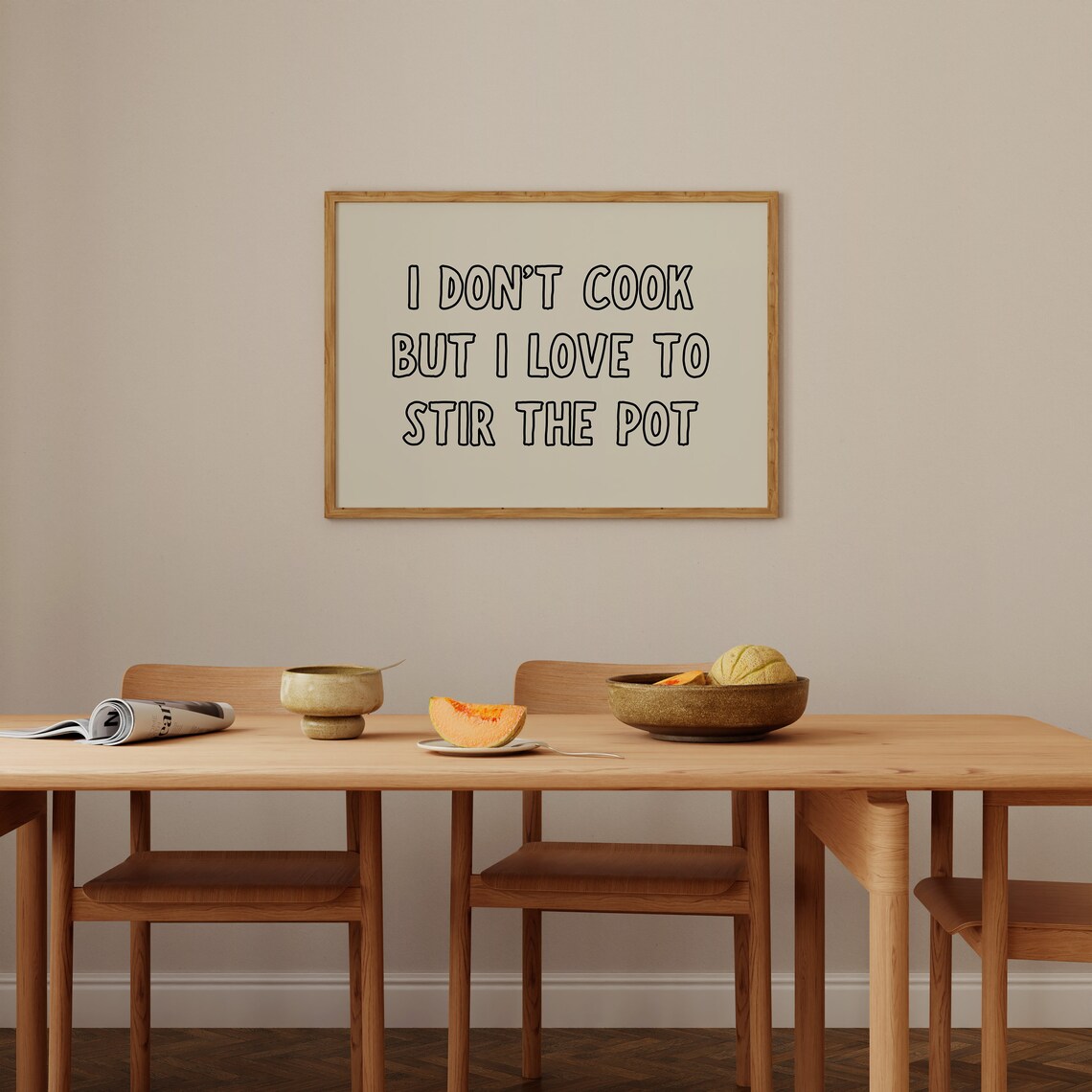 Funny Kitchen Typography Poster, Cute Cooking Print - Image 3