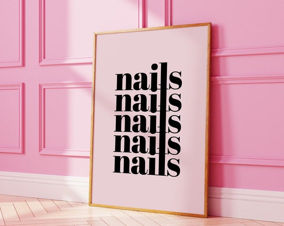 Nails Print, Nail Salon Decor for Beauty Rooms