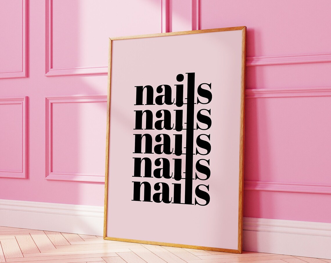 Nails Print, Nail Salon Decor for Beauty Rooms