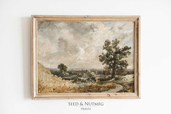 Vintage Farmhouse Wall Decor Landscape Painting Country Art Print 307